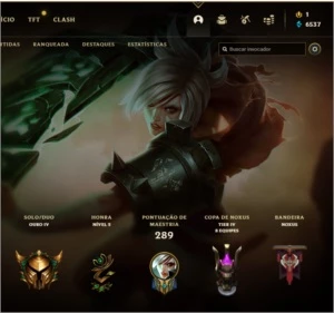 Conta level 117 com Rammus Rei e 58 skins, Elo: Ouro 4 - League of Legends LOL
