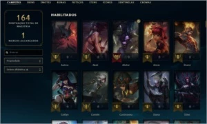 CONTA LOL PLATINA 2 63% DE WINRATE COM AKALI PRESTIGIO - League of Legends