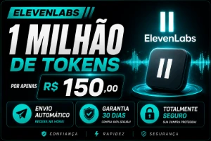 ElevenLabs API | 1 Milhão de Tokens