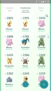 Conta de Pokémon GO