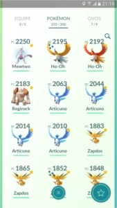 Conta de Pokémon GO