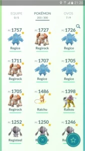 Conta de Pokémon GO