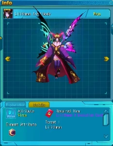 Pacote Lilithmon X no DRO (Digimon RPG Online)