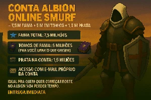 Conta Albion SMURF 7.5M de fama+ 5M de fama em Tomo + 1.5M - Albion Online