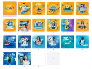 Pack Canva Provedor de Internet - 20 Artes Editáveis - Serviços Digitais