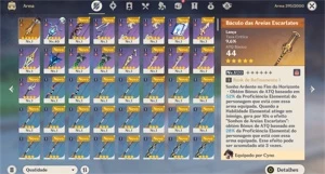 AR25 - Cyno + Baculos das Areias + 7 tiros - Genshin Impact