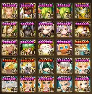 Vendo conta top com muitos LD e muitos mobs 5* - Summoners War
