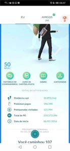 Conta pokémon Go level 50