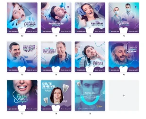 Pack Canva Dentista - 79 Artes Editáveis - Serviços Digitais