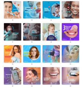 Pack Canva Dentista - 79 Artes Editáveis - Serviços Digitais