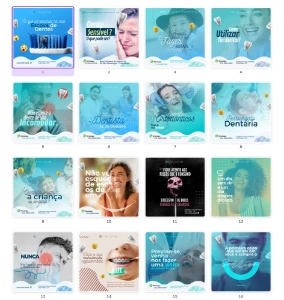 Pack Canva Dentista - 79 Artes Editáveis - Serviços Digitais