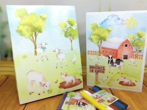 Kit Colorir e Modelar Fazendinha com Sacolinha G - Artesanato e Personalizados