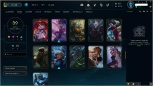 PLATINA FULL CHAMP 90 SKINS - League of Legends LOL
