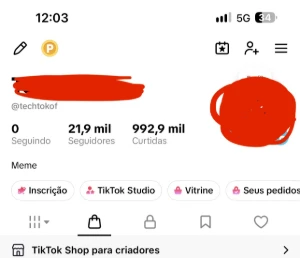 Conta TikTok Liberada pra monetização