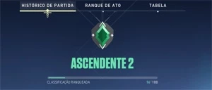 Conta Ascendente 2, com chaveiro de imortal. - Valorant