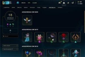 Conta de League of Legends de 2016 LOL