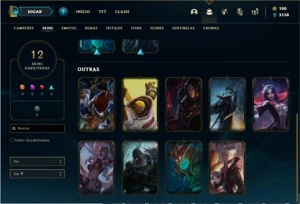 Conta unranked com 41 Champs e 12 Skins - League of Legends LOL