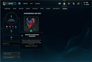 Conta unranked com 41 Champs e 12 Skins - League of Legends LOL