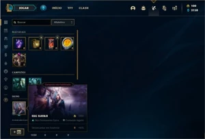 Conta unranked com 41 Champs e 12 Skins - League of Legends LOL