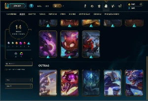 Ouro 4 com 75 Champs e 14 Skins +4 Fragmentos - League of Legends LOL