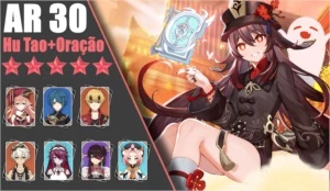 AR 30 Hu Tao + Oração Perdida dos Ventos Sagrados - Genshin Impact