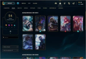 CONTA NÍVEL 134, 24 SKINS, PRATA 2 - League of Legends LOL