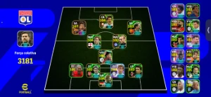 Conta efootball, com Neymar big time e 3181 de over