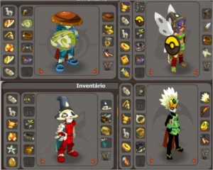 Team 200 // 6 Personagens + Set + Banco - Dofus