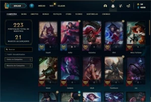 Platina 4 com 60 Champs e 41 Skins - League of Legends LOL