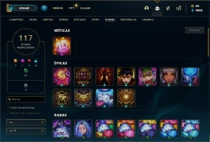 Platina 4 com 60 Champs e 41 Skins - League of Legends LOL