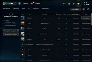 Platina 4 com 60 Champs e 41 Skins - League of Legends LOL