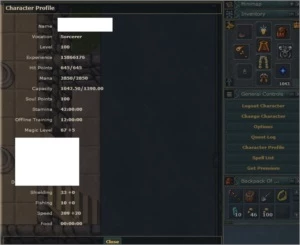 Vendo conta 4 chars 90d Voucher(121,100,100,69) Optional-PvP - Tibia