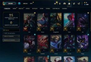 Esmeralda 2 com 30 Champs e 6 Skins + 7 Espolios - League of Legends LOL