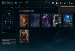 Esmeralda 2 com 30 Champs e 6 Skins + 7 Espolios - League of Legends LOL