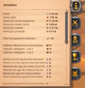 Conta Albion 199M De Fama +(Conta Premium!) + 1 Mês Planilha - Albion Online