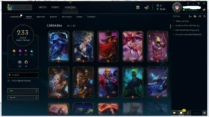 Conta Lol , todos os champs, 233 skins - League of Legends