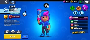 Conta com a Shelly Estelar do Brawl Stars, raríssima!