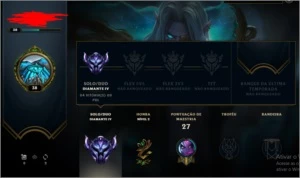Conta LOL Diamante 4 70%winrate - League of Legends
