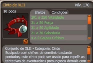 Anel cinto XLII + Botas entomotis - Dofus