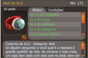 Anel cinto XLII + Botas entomotis - Dofus