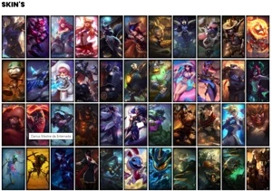 Conta prata 1 com 143 Champs e 153 Skins + 4 Vitoriosas - League of Legends LOL