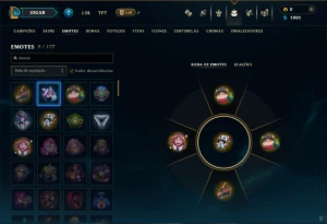 Unranked com 35 Champs e 10 Skins - League of Legends LOL
