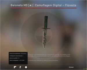 Baioneta M9 (★) | Camuflagem Digital — Floresta - Counter Strike CS