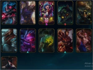 conta platina 4 - 34 champs - 11 skins - PARA VENDER RÁPIDO - League of Legends LOL