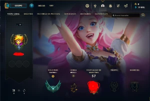 Conta Platina 1 Ótimo Win Rate/Poucas Partidas - League of Legends LOL
