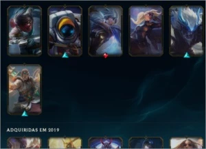 Conta ouro 2 mono pyke full eternos+cromas+icones+emotes - League of Legends LOL