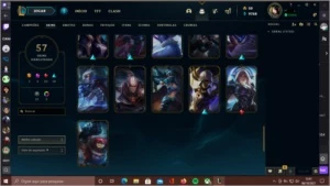 conta platina 3 mmr alto 57 skins - League of Legends LOL