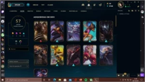 conta platina 3 mmr alto 57 skins - League of Legends LOL
