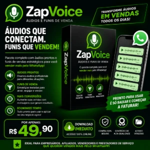 ZapVoice — Envie Áudios como se Fossem na Hora e Crie Funis - Redes Sociais