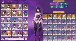 AR57 - Baal Eula Xião Kazuha Jean Keqing e Mona C2 + Jade... - Genshin Impact